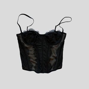 OUT FROM UNDER MODERN LOVE CORSET | URBAN OUTFITTERS | BLACK | SIZE: M